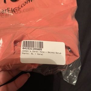 Figs Coral Yola scrub pants